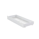 white cot under drawer