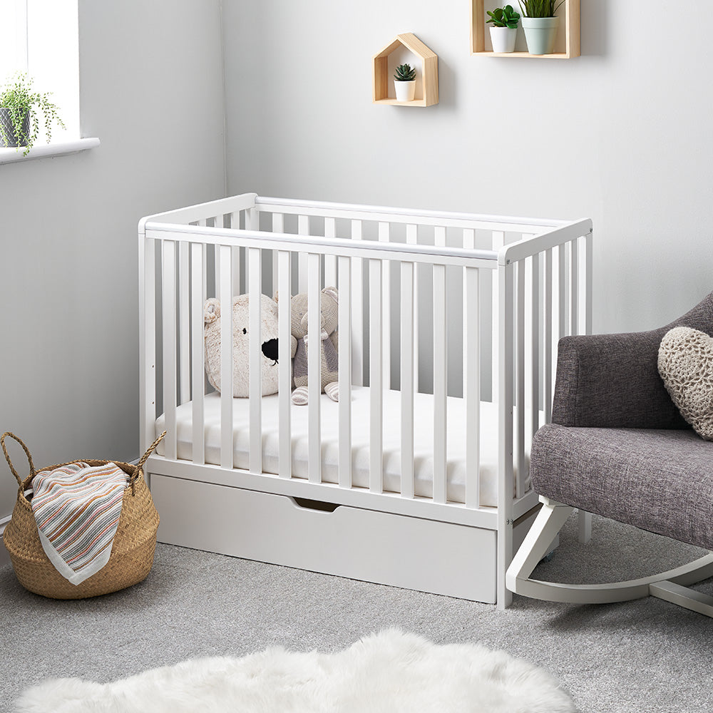 Space Saver Cot with Rails on all 4 sides & under drawer for storage