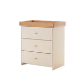 Changing Unit with removable changing top, 3 drawer with metal T bar handles.