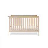 Cot Bed, base on the lowet setting, with solid ends wooden trim on all 4 sides