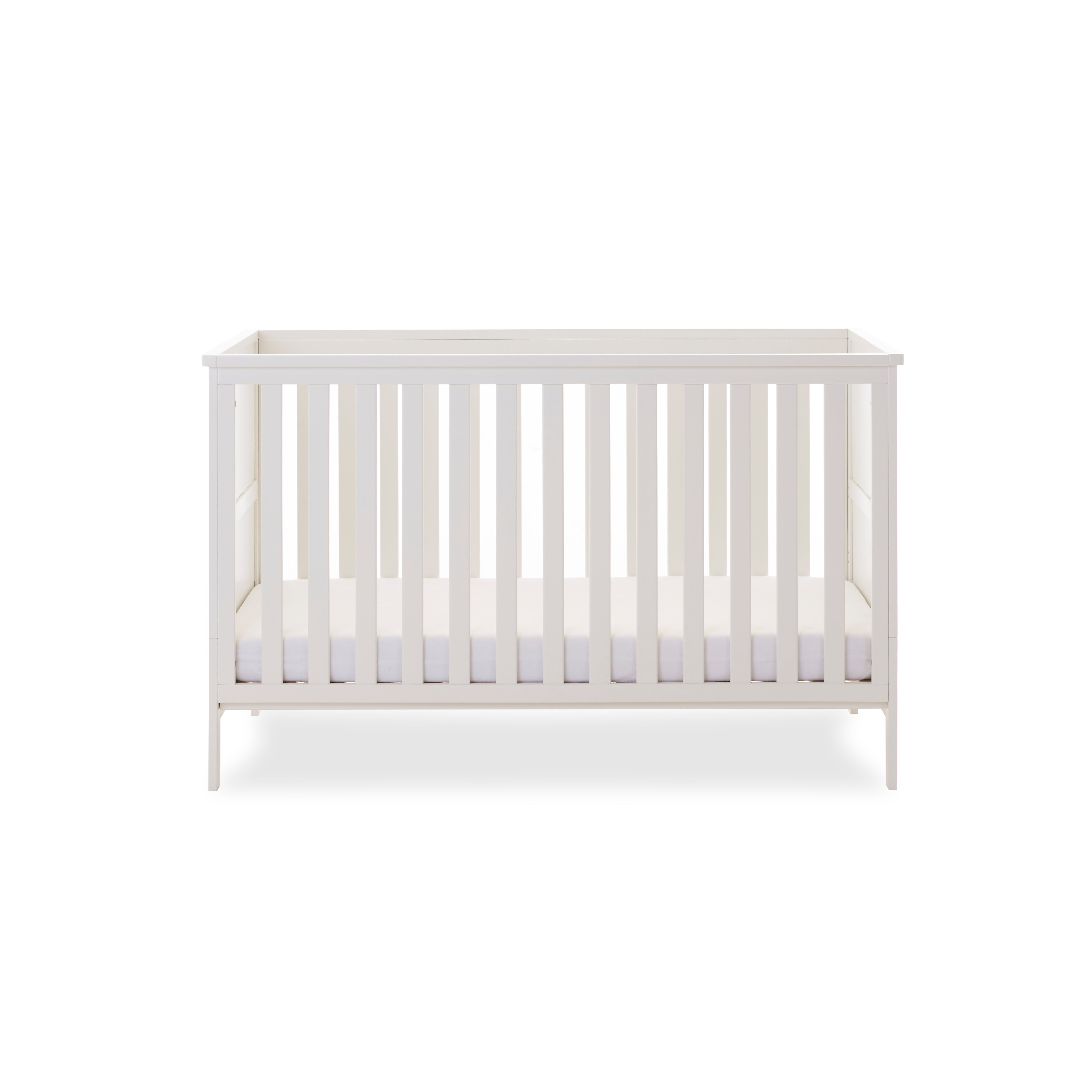 Cot Bed rails on the sides & solid end. Trim on top of all 4 sides.