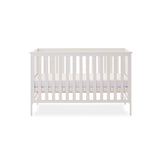 Cot Bed, base on the middle setting, with solid ends & trim on top of all 4 sides.