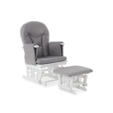 Wooden Gliding Nursery Chair with cushioned seat & gliding stool