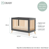 Maya Mini Cot Bed - Slate