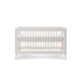 White Scandi Cot Bed with rails