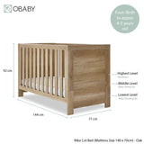 Nika 3 Piece Room Set - Oak