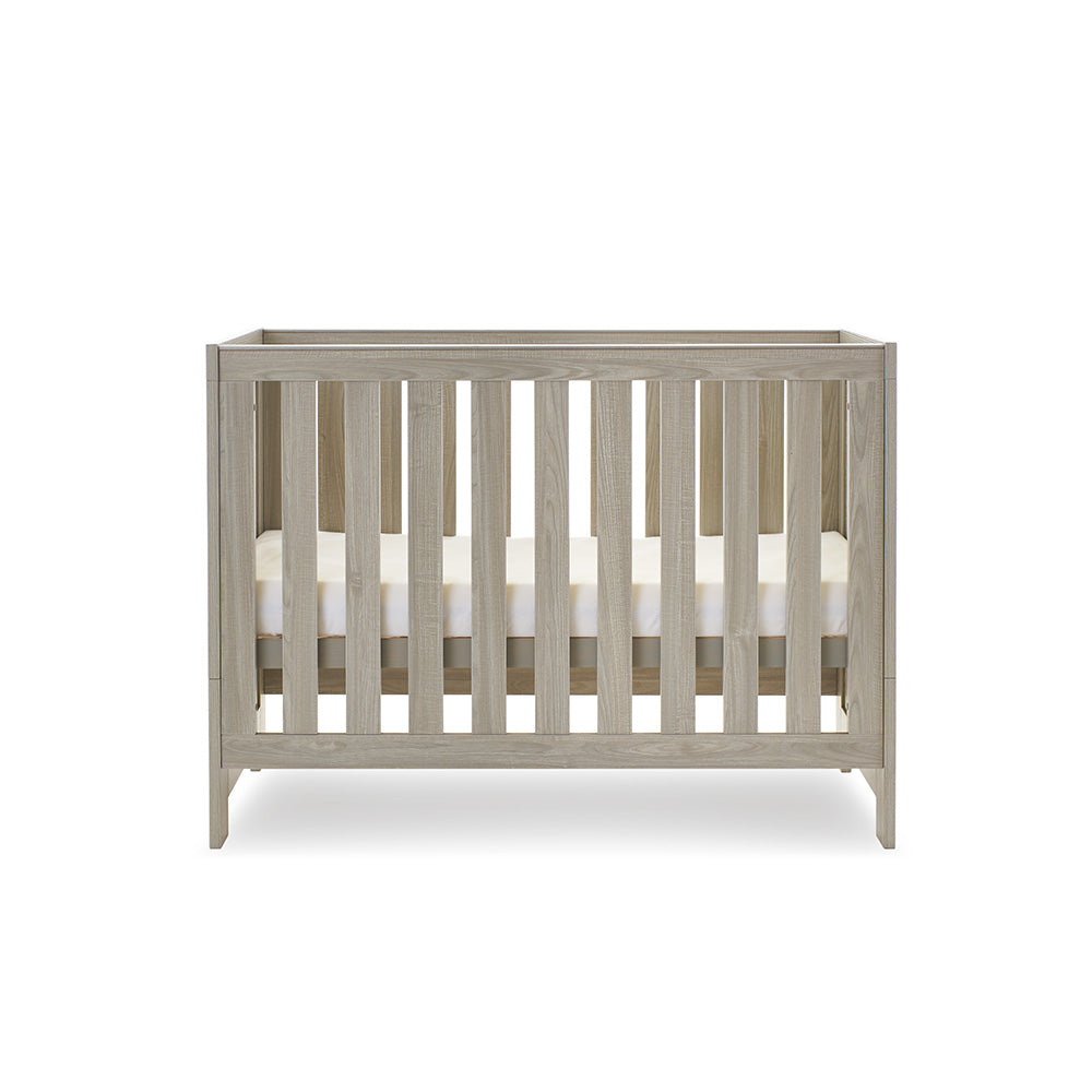 Mini Cot Bed on middle setting with solid ends