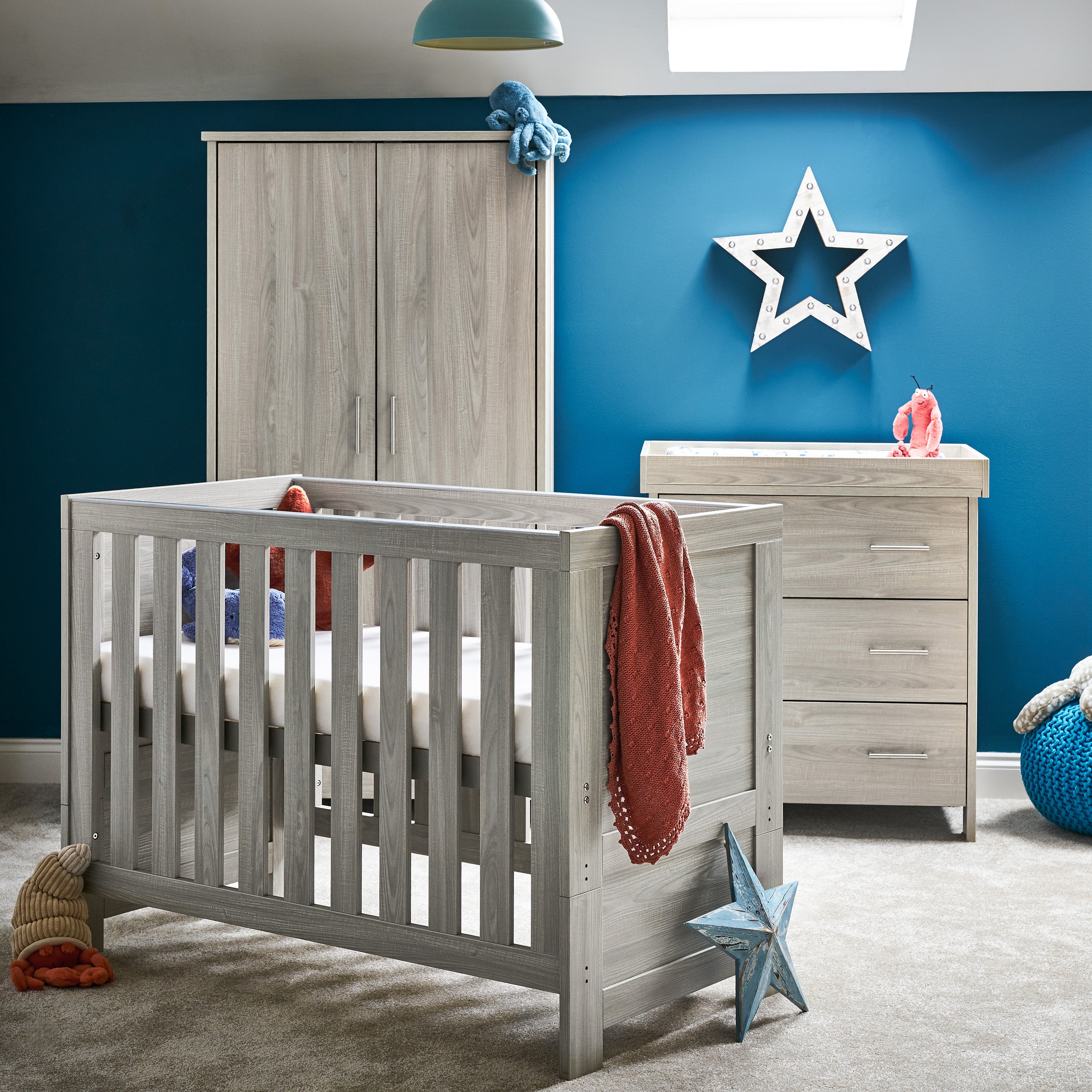 Nika Mini Piece Room Set Grey Wash – Obaby - Main Image