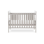 Mini Cot Bed with solid ends & curved top. base on the middle setting. Teething rails fitted.