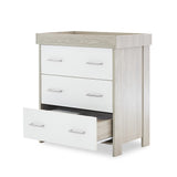 Chaning Unit with removable changing top, 3 drawers & metal handles.