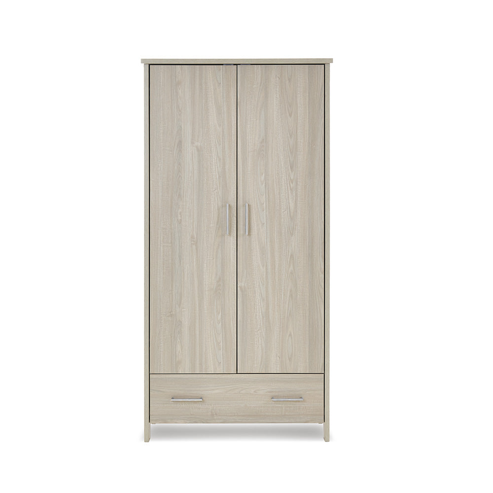 Compact Double Wardrobe, with double wardrobe & drawer at the bottom.