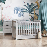 grey nursery, sleigh cot bed, mini cot bed, baby
