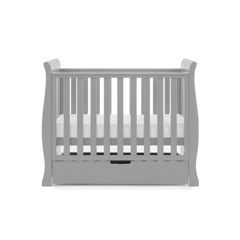 small cot, cot, storage, grey