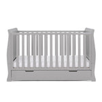 Sleigh Cot Bed with solid ends under drawer