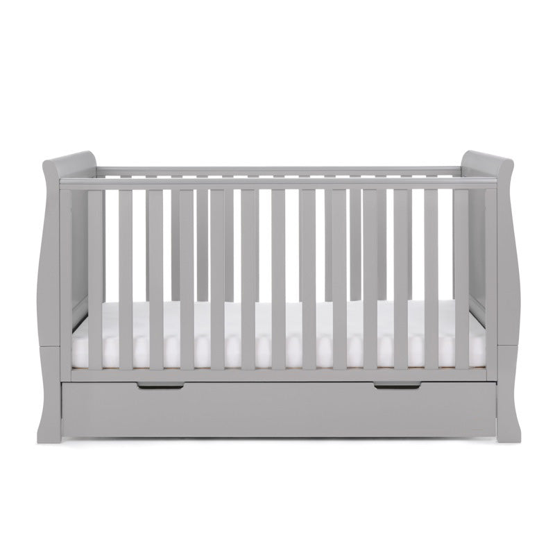 Sleigh Cot Bed with solid ends under drawer