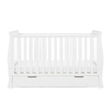 Sleigh Cot Bed with solid ends & under drawer.
