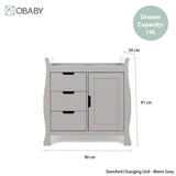 Stamford Mini Sleigh 2 Piece Room Set - Warm Grey