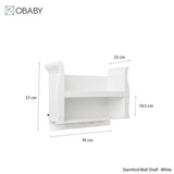Stamford Sleigh Shelf - White