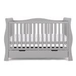 Sleigh Cot Bed with mattress at middle setting & under drawer included