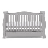Sleigh Cot Bed with mattress at middle setting & under drawer included
