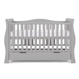 Sleigh Cot Bed with rails on all 4 side, base at new born mode & under drawer .