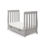 Mini Sleigh Cot Bed with sides removed, creating toddler bed