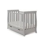 Sleigh Mini Cot Bed with rails on all 4 sides & under drawer included