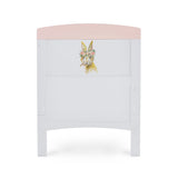 Grace Inspire Cot Bed & Fibre Mattress - Watercolour Rabbit - Pink