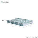 Wedge jungle print changing mat with dimensions