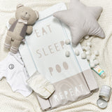 Changing Mat - Eat Sleep Repeat - Grey