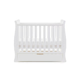 Stamford Space Saver Sleigh Cot & Cot Top Changer - White