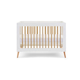 Maya Mini Cot Bed - White With Natural