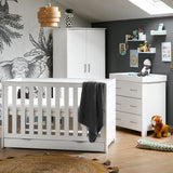 Nika 3 Piece Room Set & Under Drawer - White Wash