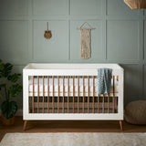 Maya Cot Bed - White With Natural