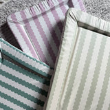 Changing Mat - Sage Scallop Stripe