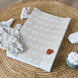 Oatmeal Safari Print, anti roll, wedge changing mat 