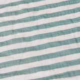 Muslin Fitted Sheet 120cm x 60cm - Ocean Stripe