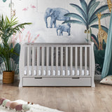 Stamford Classic Cot Bed + Cot Top Changer - Warm Grey