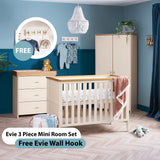 Evie Mini 3 Piece Room Set - Cashmere - with Free Evie Wall Hook