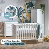 Evie 3 Piece Room Set - White - with Free Evie Wall Hook