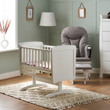 Gliding Crib and Mattress - White