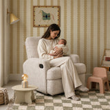 Madison Glider Recliner Chair – Chenille Marshmallow