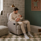 Madison Glider Recliner Chair – Chenille Mushroom