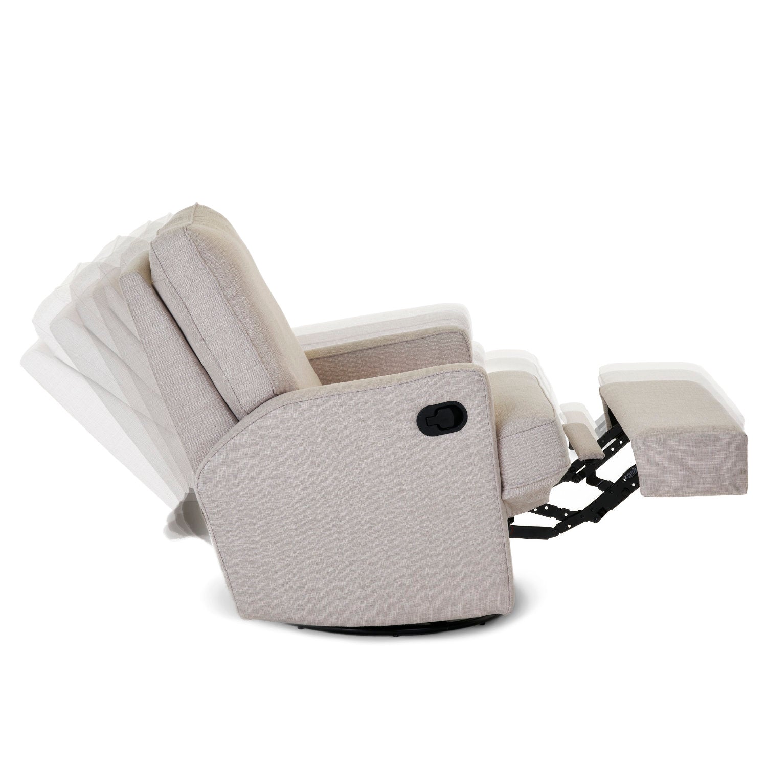 Reclined Nursery Chair - Oatmeal with footrest | Obaby 