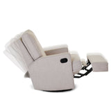 Reclined Nursery Chair - Oatmeal with footrest | Obaby 