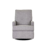 Nursery Chair, Front view with armrest, reclining backrest & foot rest.
