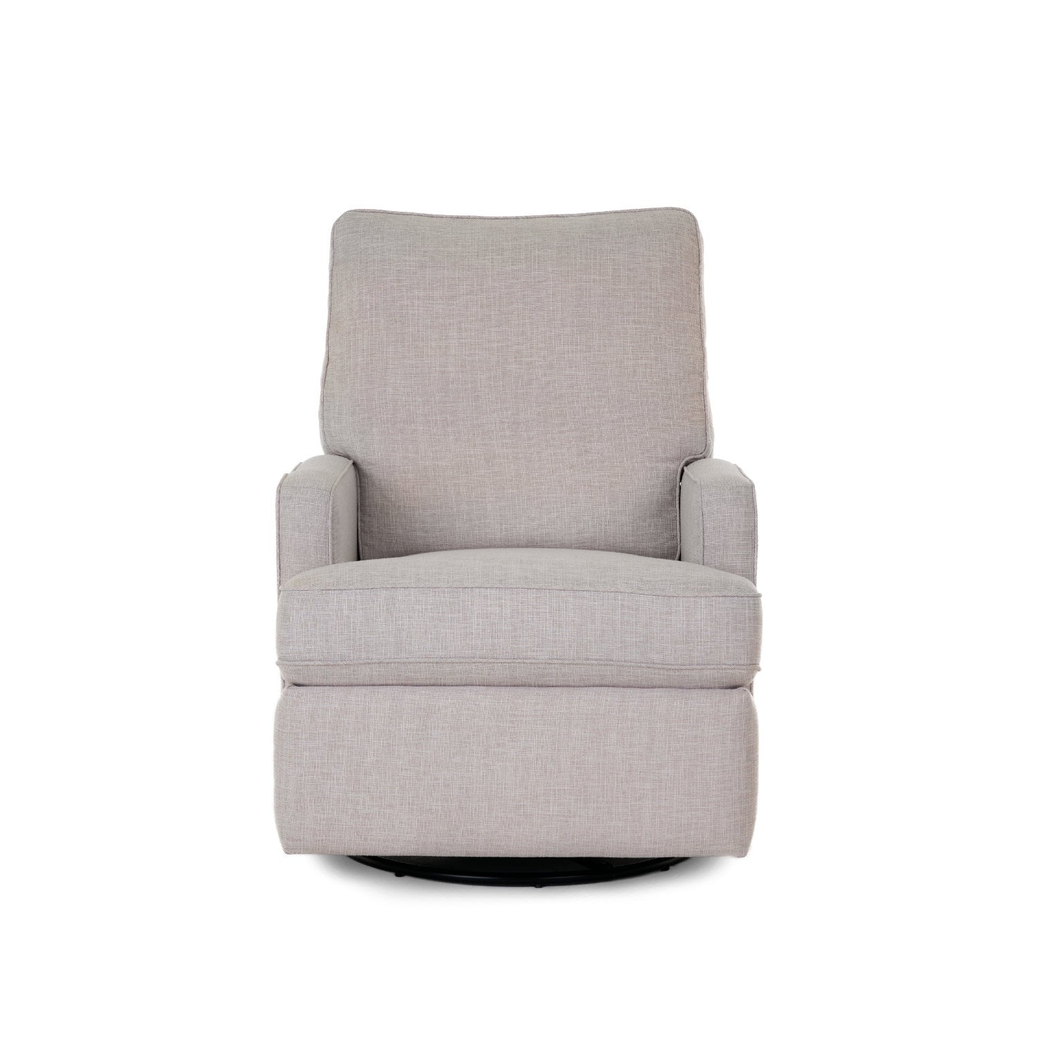 Front of Nursery Chair, showing comfy & supportive cushions & arm rest