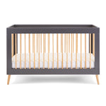 Maya Scandi Cot Bed showing base has 3 levels. 