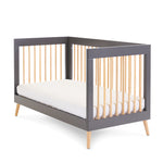 Scandi Cot Bed showing it can convert into a day bed, by removing one side.