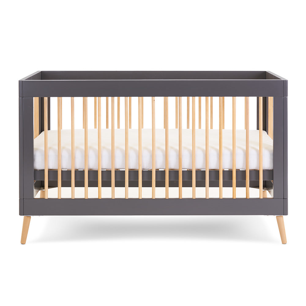 Maya Cot Bed with 3 differnt base heights, this one is on the middle setting. 